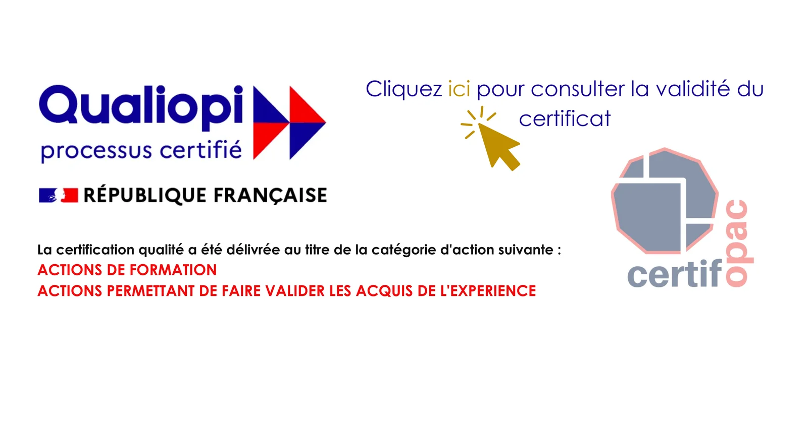 Qualiopi processus certifié - République Française